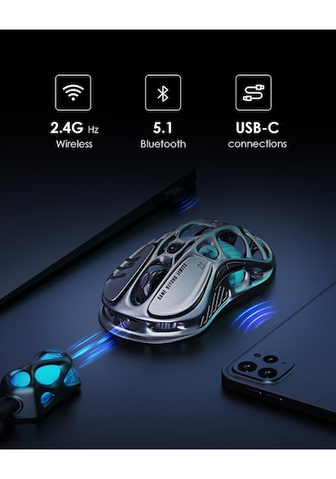 Gravastar Mercury M1 Pro Kablosuz 26000 Dpı Oyun Mouse