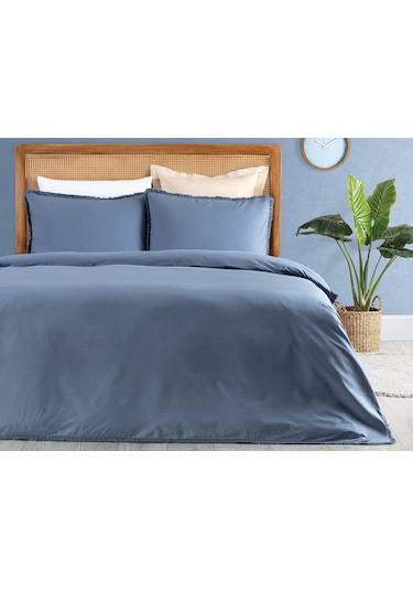 Madame Coco Sona Tek Kişilik Püsküllü Nevresim Takımı Nt0000000143tek Kişilik-indigo