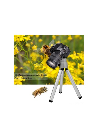 Dofolink Alüminyum Gümüş Mini Tripod: 360 Ayar, Kaymazsız Ayaklar, Esnek Bacaklı - Kameralar Ve Mini Projektörler İçin Taşınabilir Tutucu