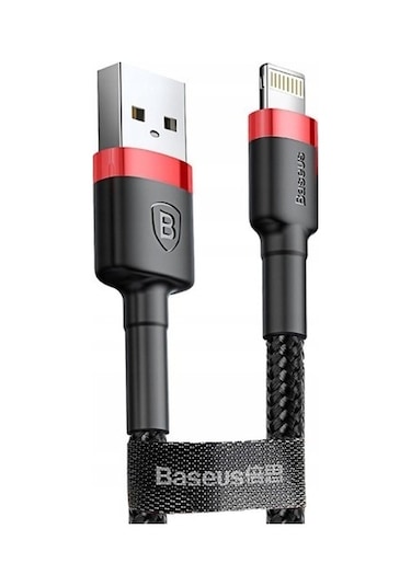 Baseus CALKLF-C19 Cafule 1.5 A Lightning Şarj Kablosu Siyah 2 M
