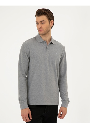 Pierre Cardin Erkek Gri Melanj Sweatshirt 50294438-vr086 Gri Melanj