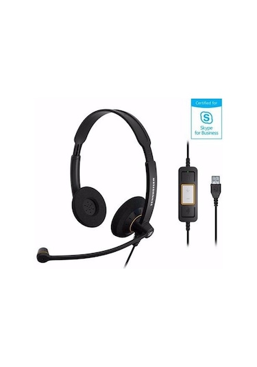 Sennheiser Sc 60 Usb Ml Duo Kablolu Uc Kulak Üstü Kulaklık