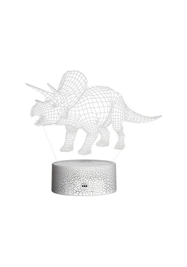 Novahub 3d Dinozor Led Gece Lambası İllüzyon Lambası Renk Değiştiren Işıklar Başucu Masası Masa Lambası Dokunmatik Ve Uzaktan Kumandalı Çocuklar İçin Ev Dekorasyonu, Renkli Dokunuşlu Diğer