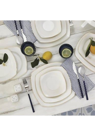 Karaca  Lacie Gold 60 Parça 12 Kişilik Porselen Yemek Takımı