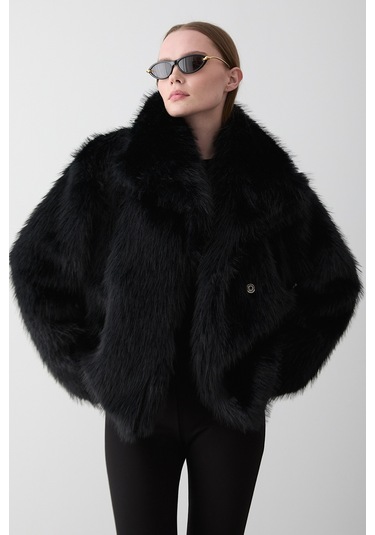 Siyah Britney Kürk - 8900 Siyah