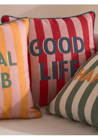 Color Pop 3'lü Kırlent Kılıfı Yeşil