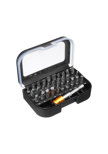 Ccgloball 31 Adet Tornavida Manyetik Matkap Ucu Seti Vida Güvenlik Torx Hex Shank Crv Çelik