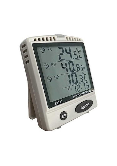 Az 87791 Alarmlı Sıcaklık Ve Nem Ölçer Dewpoint Göstergeli