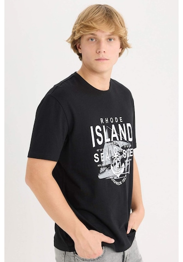 DeFacto %100 Pamuk Regular Fit Bisiklet Yaka Baskılı Kısa Kollu Tişört D9353AX25SPBK81 DeFacto %100 Pamuk Regular Fit Bisiklet Yaka Baskılı Kısa Kollu Tişört D9353AX25SPBK81