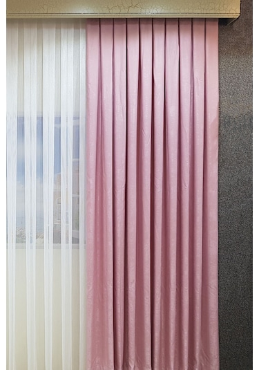 Pudra Pembe Soft Fon Perde Pembe