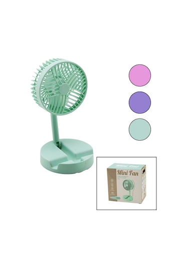 Mini Fan W-1630-a Sdr-b07 M.üstü Vantilatör Usb Şarjlı Katlanır F