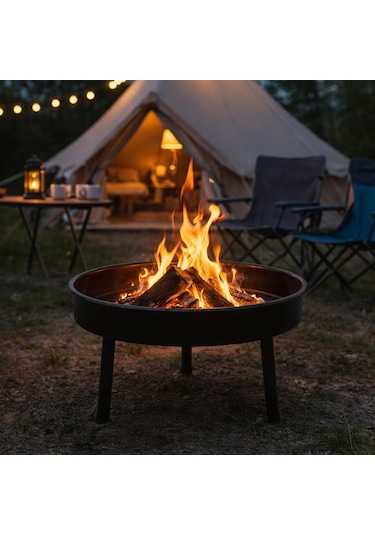 Kingcamp Bonfire Stand Lux Ateş Çukuru Siyah