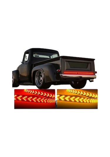 Youtek Pickup Kuyruk Lambası Akıcı Balık Kemiği Fren Ve Sinyal Işığı 12-24v Geniş Voltajlı 1.8m