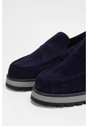 Tamer Tanca Erkek Hakiki Deri Lacivert Süet Casual Ayakkabı 01 22219 Erk Ayk Sk23/24 Lacı Suet Lacivert