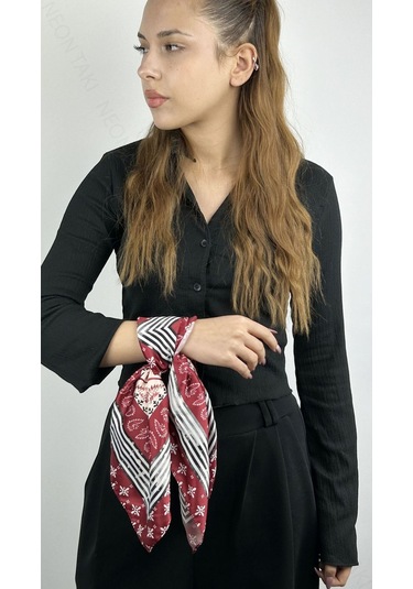 Çok Renkli, Fular 31, 56cmx56cm Çok Renkli