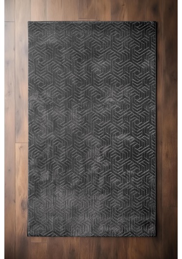 Rölyef Halı Yolluk Antrasit Kaymaz Taban Makinada Yıkanabilir Salon, Mutfak & Koridor Antrasit