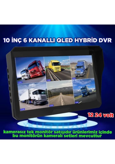 Qled Hybrid Dvr 6 Kanallı Monitör-kamerasız 256 Gb 12 24 Volt
