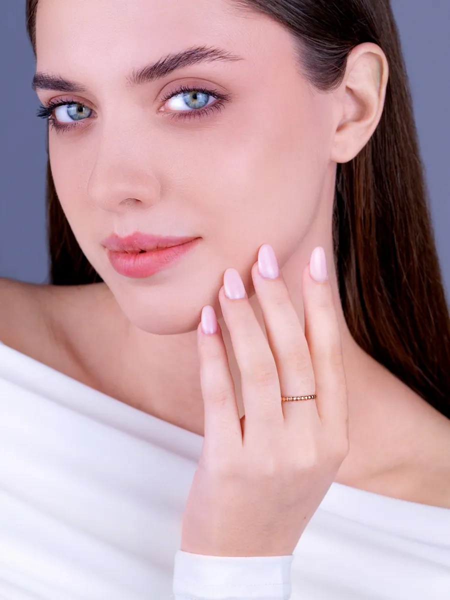 Torgovyj Dom Uvelir Holding 925 Ayar Altın Kaplama İnce Toplu Gümüş Yüzük 400343330 Altın