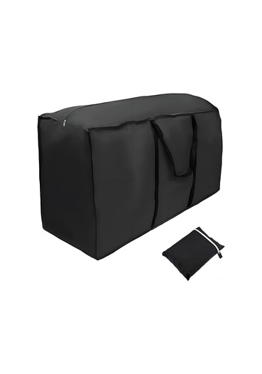 Vkemall Siyah 173x76x51cm Dış Mekan Depolama Çantası - Su Geçirmez 210d Oxford Kumaş, Uv Koruma Ve Taşıma Kolu