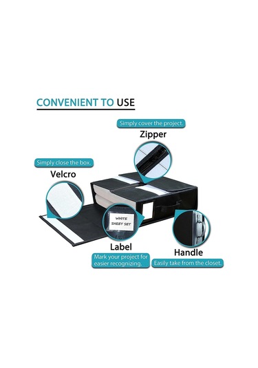 Sones Yatak Altı Saklama Çantası Katlanabilir Saklama Kutusu Giysiler, Battaniyeler, Yorgan Kılıfı, Renk: Siyah Diğer