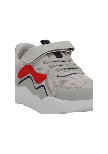 Slazenger PESO I Çocuk Cırt Cırtlı Gri Sneaker