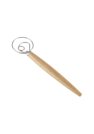 Yunboo Ev Fırında Un Karıştırıcı: Ahşap Saplı 13 İnç Çelik Tel, Hamur Ve Unu Kolay Karıştırmak İçin Mutfak Aleti Ahşap