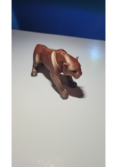 Dobi3d Dekoratif Kaplan Figürü Renk Geçişli 3d Baskı Kaplan Heykeli El Yapımı Masaüstü Dekor Objesi