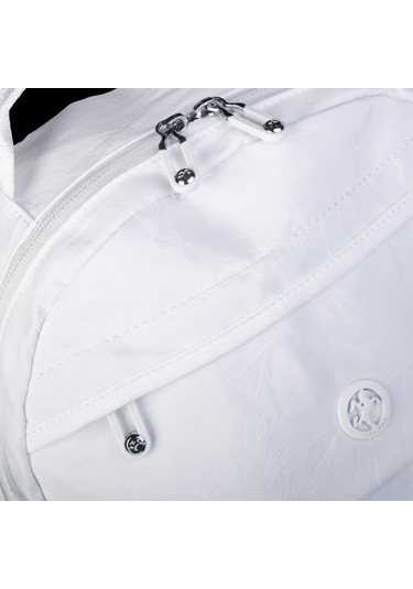 Nas Bag Extra Hafif Su Geçirmez Çok Gözlü Waterproof Unisex Sırt Çantası 30x40 Cm Beyaz