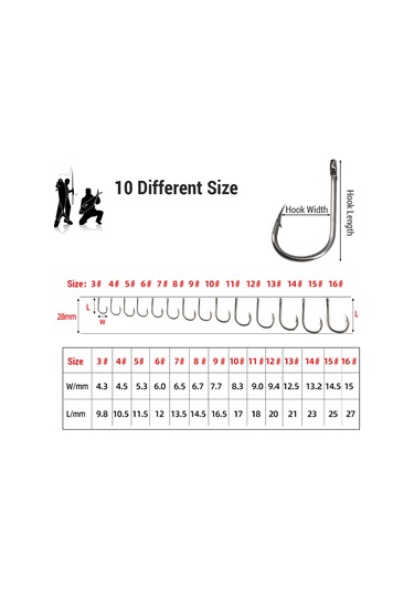 Kangvka 6 Numara 100 Adet Yüksek Karbon Çelik Işınlı Iğne, Dairesel Uçlu Saçma Olmayan Balık Iğnesi - Deniz, Nehir, Baraj Uygun