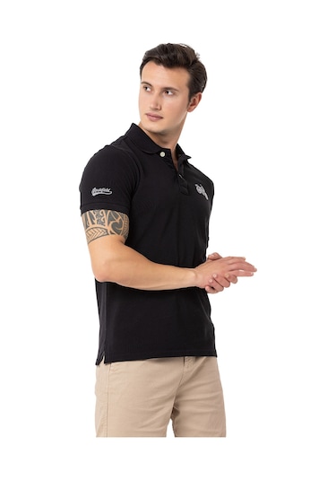 Routefıeld Routefield Erkek Polo Tişört Pads Siyah 10010 SIYAH