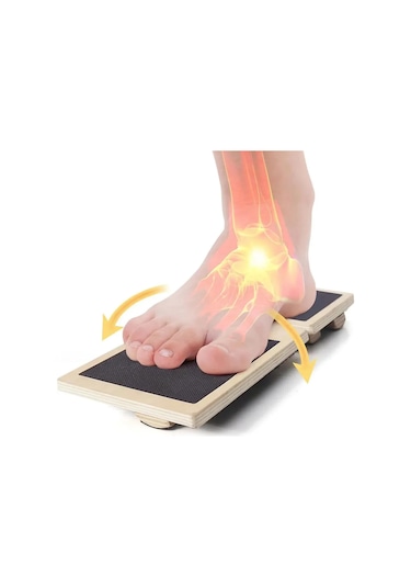 Skycity Ahşap Denge Tahtası: Postür Düzeltme Ve Ayak Bileği Stabilizasyonu İçin Sağlam Ahşap Eğitici, Bale Ve Denge Egzersizlerine Uygun