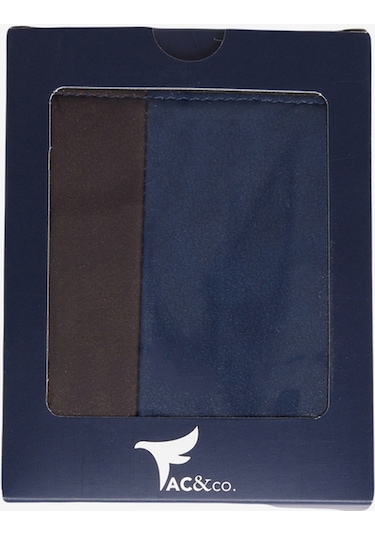 Ac&co / Altınyıldız Classics Erkek Lacivert-kahverengi Cüzdan Kahverengi - Lacivert