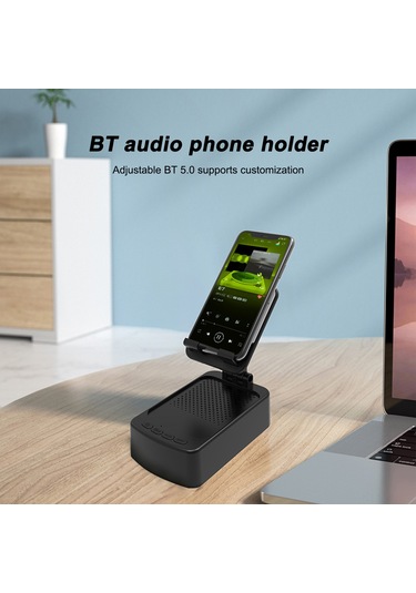 Wezone Masaüstü Çok Fonksiyonlu Telefon Tutucu: Bluetooth Hoparlör, Usb Şarj Ve 1500mah Pil - Beyaz Açı Ayarlanabilir