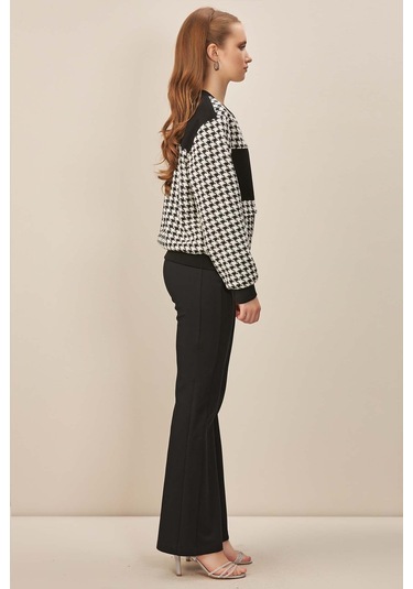 Düşük Kol Siyah Tüvit Mont Siyah