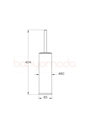 VitrA Base300 A4415536 Tuvalet Fırçalığı,Mat Siyah,Yerden