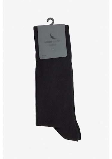 Erkek Sıyah Tekli Casual Çorap Siyah