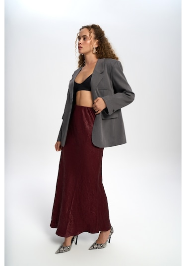 Mai Studios Co. Volda Yaka Detay Antrasit Blazer Antrasit