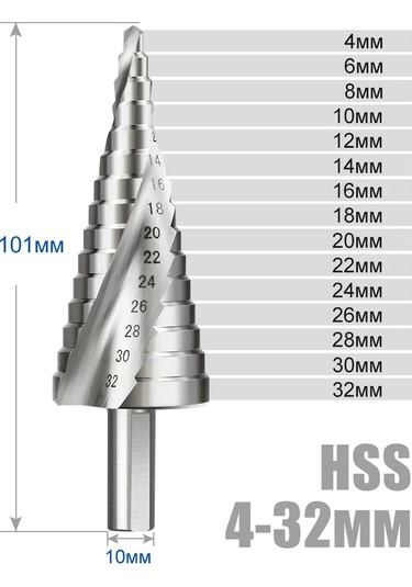 Xcan Metale Özel Hss Kademeli Matkap Ucu 4-32mm 267300849