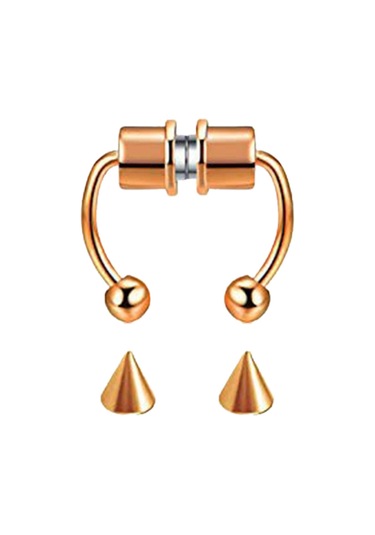 Suntek Paslanmaz Manyetik Yanlış Burun Gül-altın-1-takım Altın