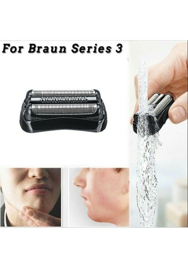 Braun 3 Serisi Erkekler İçin Siyah Değiştirilebilir Tıraş Makinesi Kafası Folyoları Ve Kesiciler