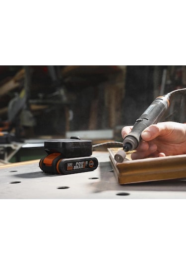 Worx Wx739 Makerx 20volt 2.0ah. Kömürsüz Profesyonel Kalem Tipi Devir Ayarlı Gravür Seti + 34 Parça