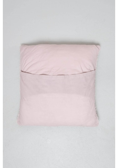 Peraluna Foam Pıllow Şifon Şerit Triko Yastık Kılıfı 45x45 Cm Bej - Bej