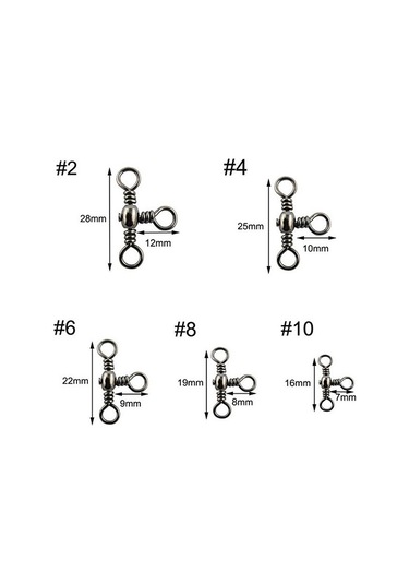 115 Pc / Box Şişe Şişesi Üç Çapalı Döner Paslanmaz Çelik Balıkçılık Karakter Yüzüğü, Boyut:115 Adet / Kutu