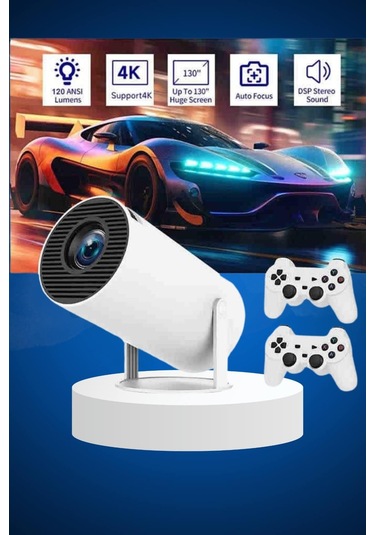 Ayaklı Oyun Projeksiyonu Çift Kollu Taşınabilir Sinema Projektörü