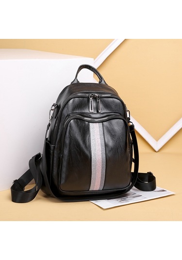 Lebıhmurah Wbp1538 Basit Şerit Sırt Çantası Su Geçirmez Çanta Kolej Tarzı Gençlik Öğrenci O Seyahat Sırt Kadın Sırt Çanta 47797239 Çok Renkli