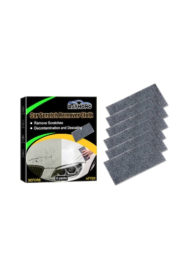 Vkemall 6 Adet Nano Teknoloji Araba Yıkama Bezi - Kırık, Lekeler, Pas Ve Oksidasyon Temizleyici - Tüm Renkli Arabalar İçin Uygun