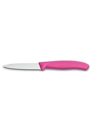Victorinox 8Cm Soyma Bıçağı Testere Ağızlı Pembe