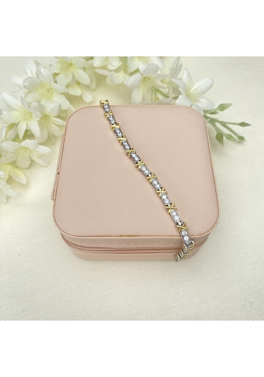 Xoxo Bileklik Yüksek Kalite 316 L Paslanmaz Çelik Silver-Gold 18 CM Çok Renkli