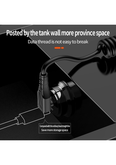 İos Uyumlu 15 Serisi 1.5m Type-c-typeTpu Kablo Ölçeklenebilir Yay Dirsek Pd Pd 60w 480mbps Şarjı Ve Veri Kablosu