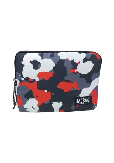 Jacbag Kırmızı Kamuflaj Kız Ve Erkek Çocuk Tablet Çantası/kılıfı Suya Dayanıklı Malzeme Tablet Kılıfı